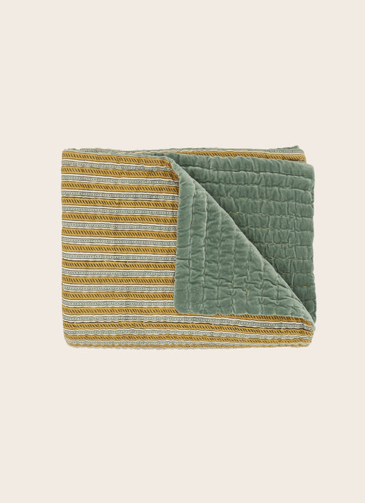 Couvre-lit Raana en coton de velours lavé pour lit