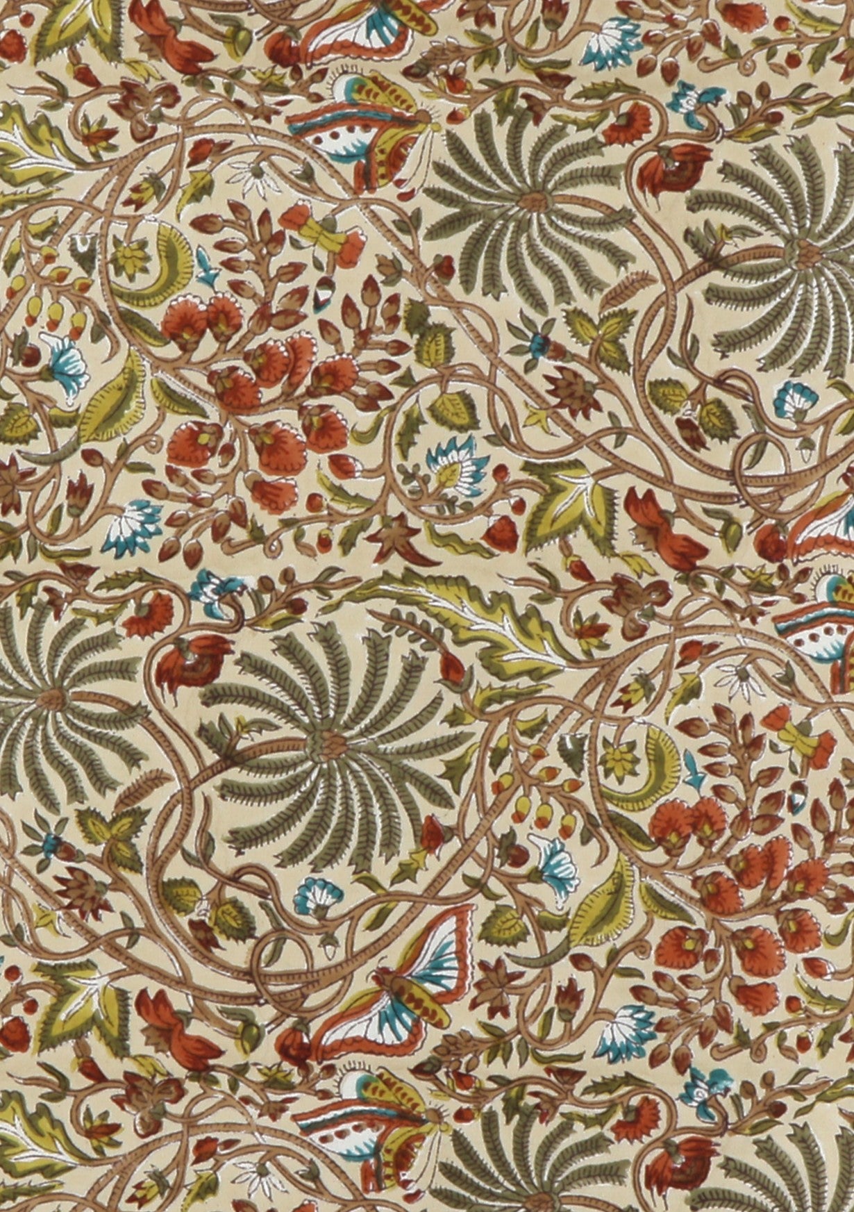 Détail du tissu Papilio motif végétal