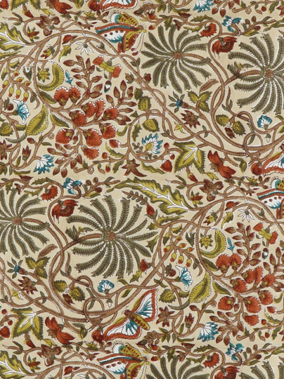 Détail du tissu Papilio motif végétal