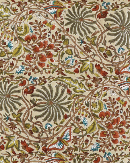 Détail du tissu Papilio motif végétal