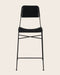Chaise haute en coton tressé et pieds en fer dans le coloris Charcoal