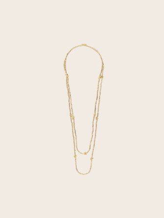 Sautoir perle fleurs