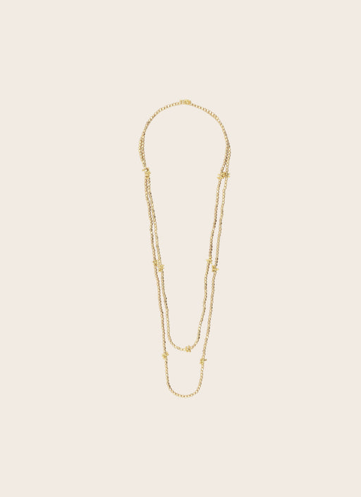 Sautoir perle fleurs