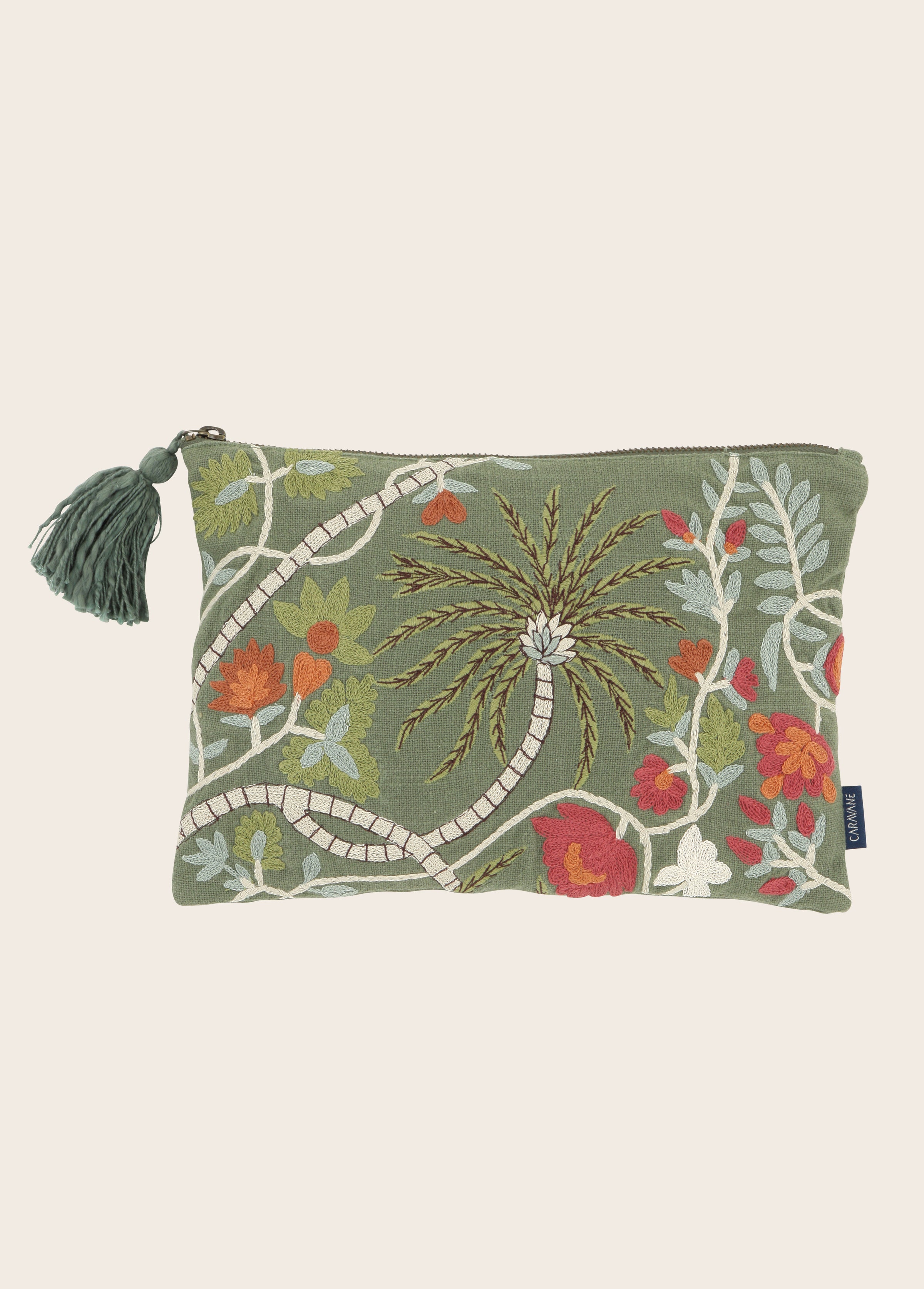 Papilio embroidered pouch