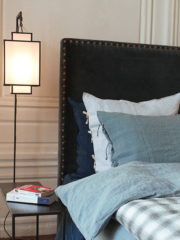 Abat-jour de lampadaire en papier blanc