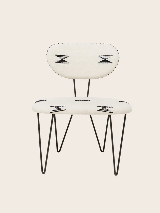 Chaise avec une grande assise avec le tissu à personnaliser