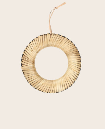 Dessous de plat en bois et bambou naturel et noir