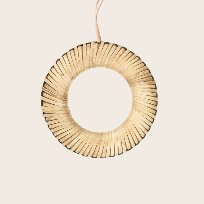 Dessous de plat en bois et bambou naturel et noir