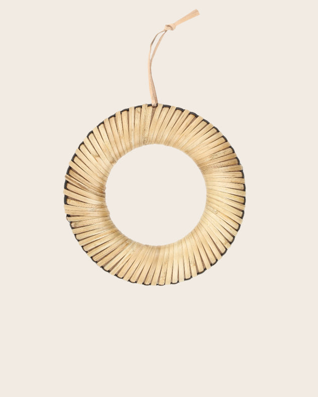Dessous de plat en bois et bambou naturel et noir