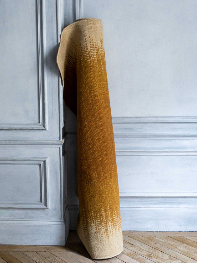 Tapis Adao en jute et lin Mordore