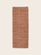 Tapis Lira lirette en coton tons rouges et rose fabriqué à la main en Inde