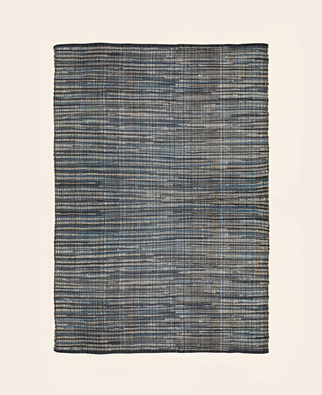 Grand Tapis Lira en coton couleur bleu Glacier