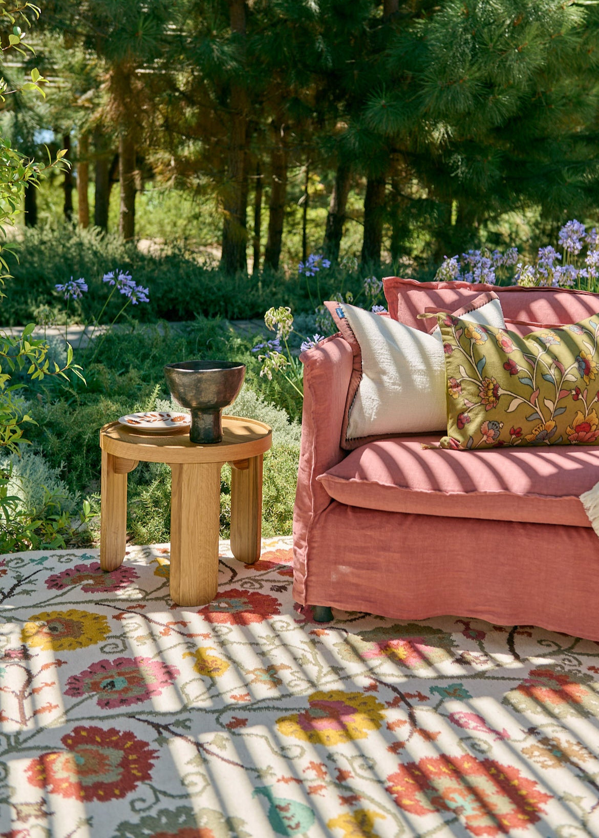 Tapis Lohdi coloré en laine fabriqué en Inde