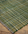 Tapis Lira tons verts Laurier lirette de coton recyclé