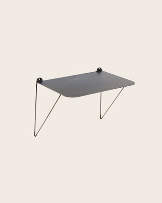 Etagère murale en acier brut noir