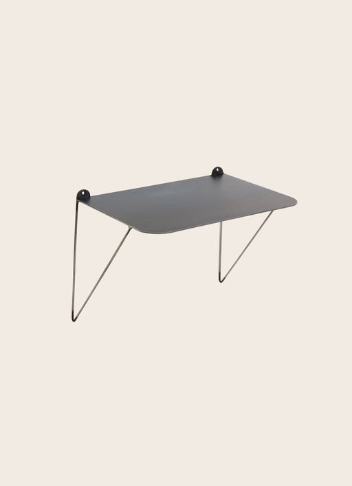 Etagère murale en acier brut noir