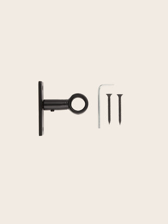 Accessoires noirs pour poser votre tringle à rideaux en acier peint support 4cm