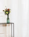 Console haute en acier brut noir