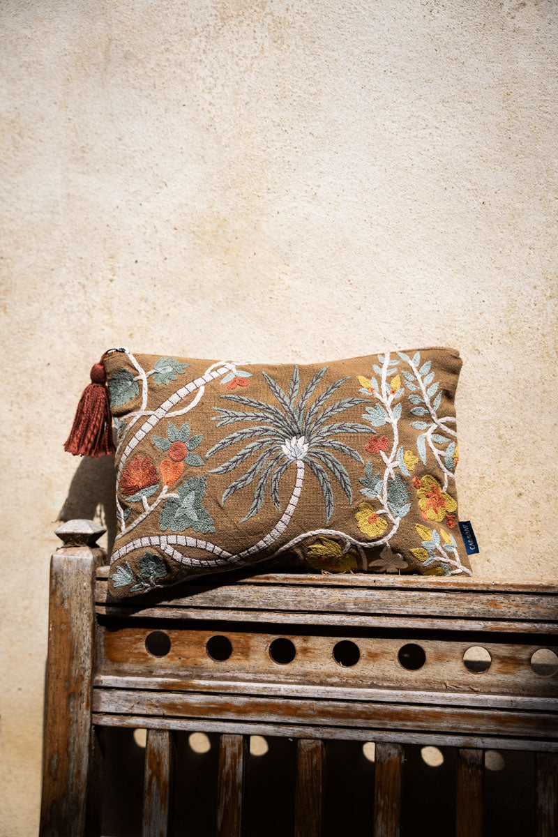 Papilio embroidered pouch
