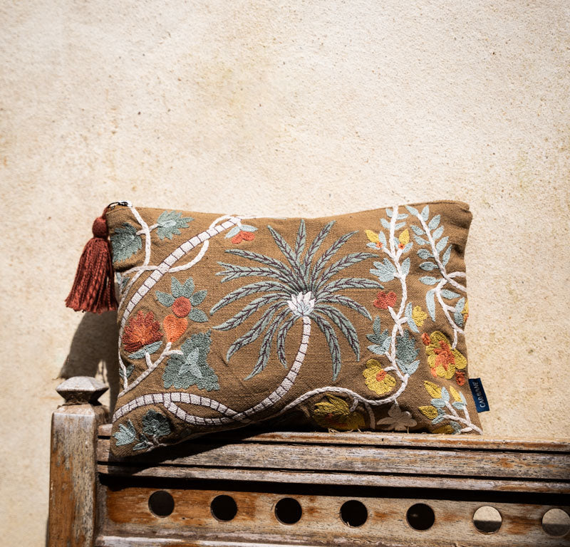 Papilio embroidered pouch