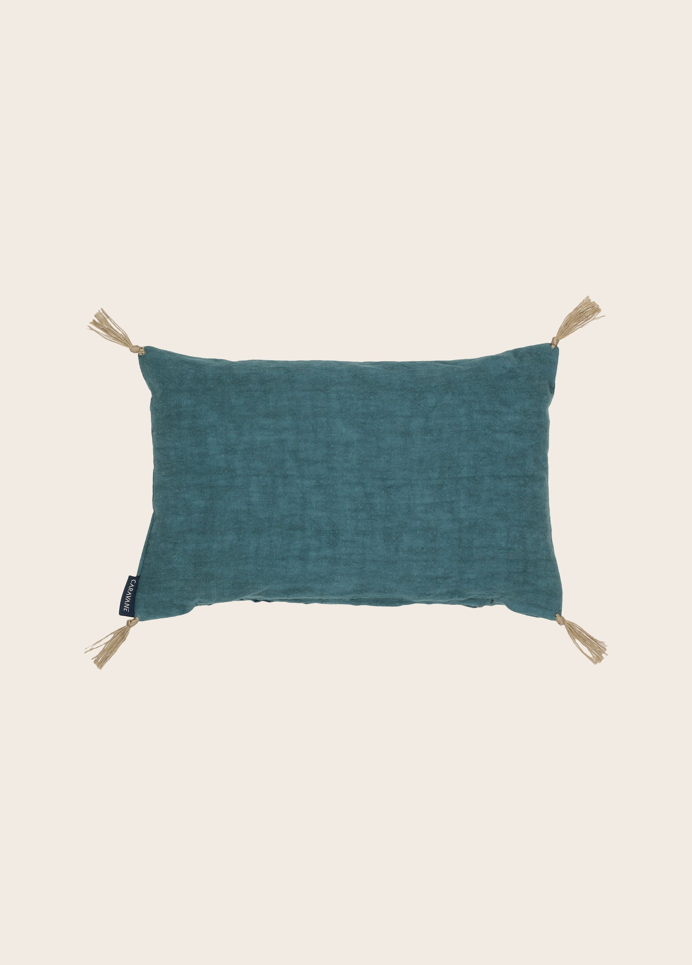 Coussin de soutien pour la nuque en lin lavé remplis de balles d'épeautre