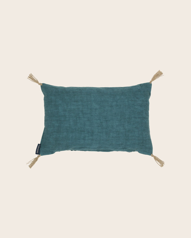 Coussin de soutien pour la nuque en lin lavé remplis de balles d'épeautre