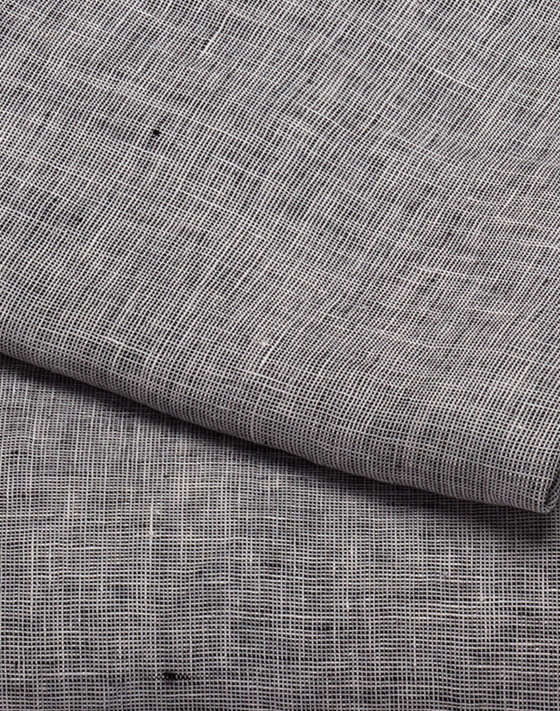 Linge de lit : housse de couette grise en lin Caravane