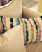 Housse de coussin multicolore en lin et jute