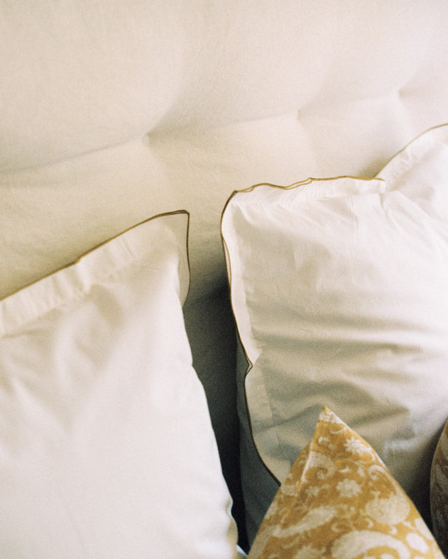 Set de 2 taies d'oreiller blanches Bora