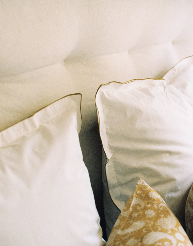 Set de 2 taies d'oreiller blanches Bora