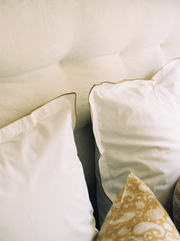 Set de 2 taies d'oreiller blanches Bora