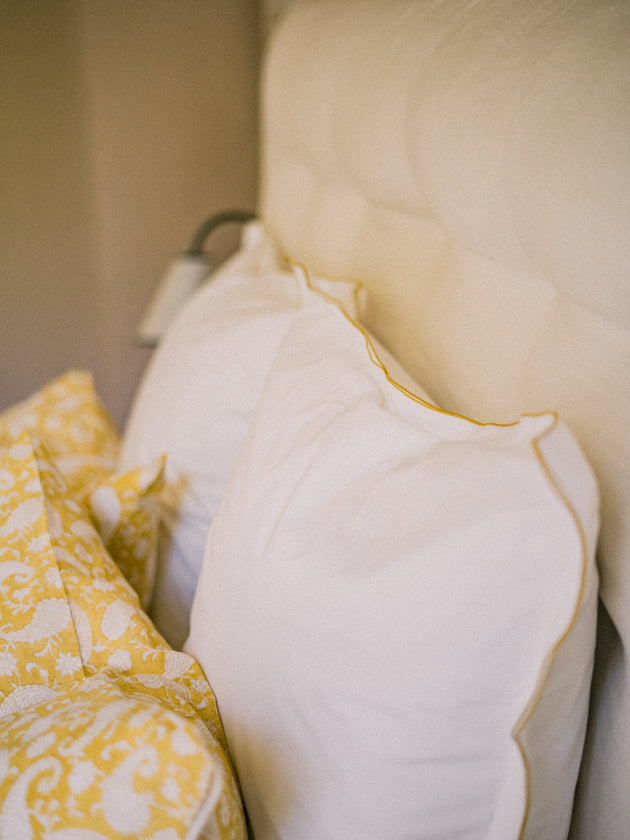 2 taies d'oreiller blanches en percale de coton biologique Bora