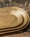 Set de 3 plateaux Dana en laiton massif doré et leur motif gravés à la main