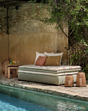 Divan Princesse d'exterieur avec son assise Kormo et ses 3 matelas inclus