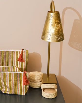 Lampe à poser élégante fabriquée à la main bronze Ella 