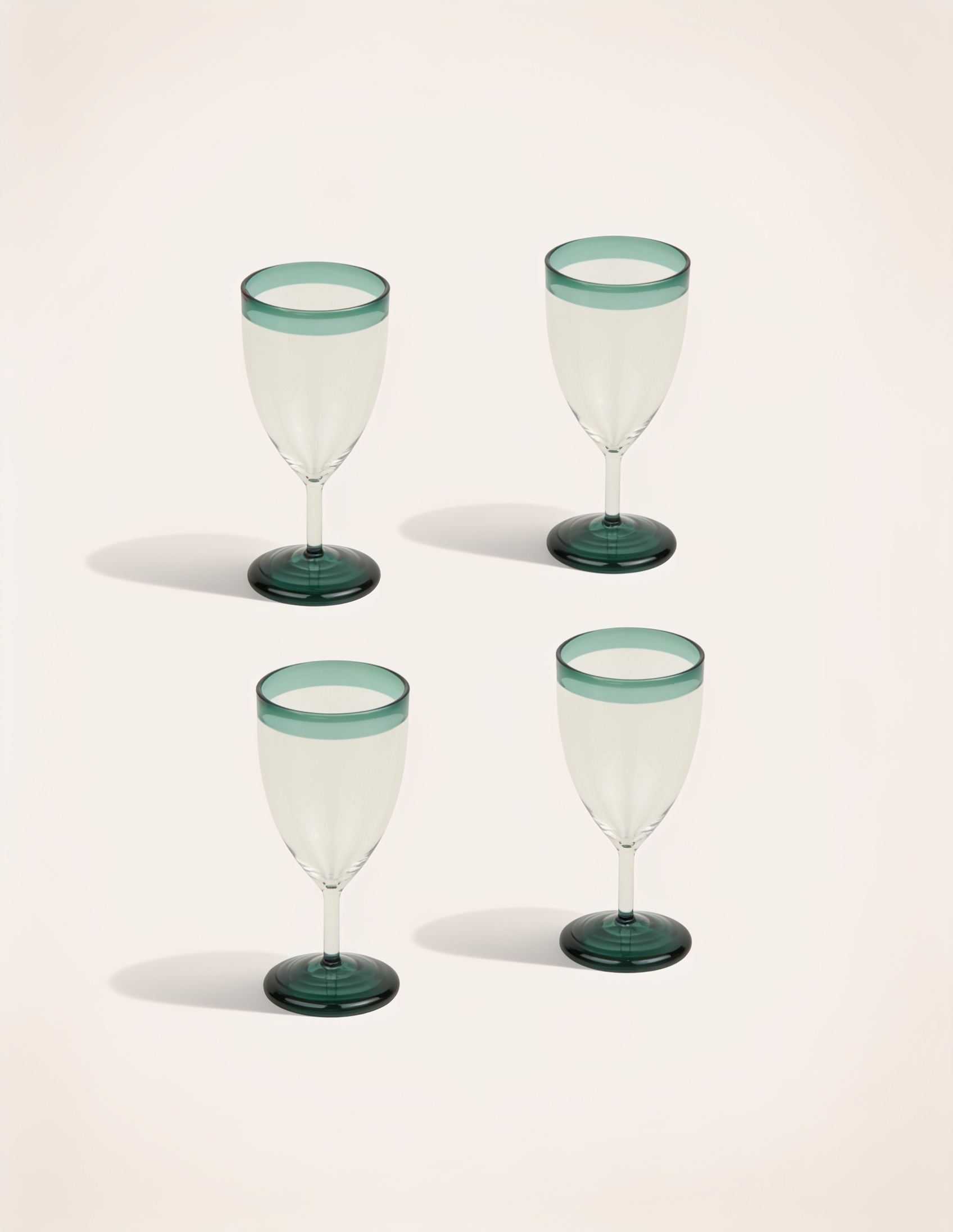 Lot de 4 verres à pied Ina