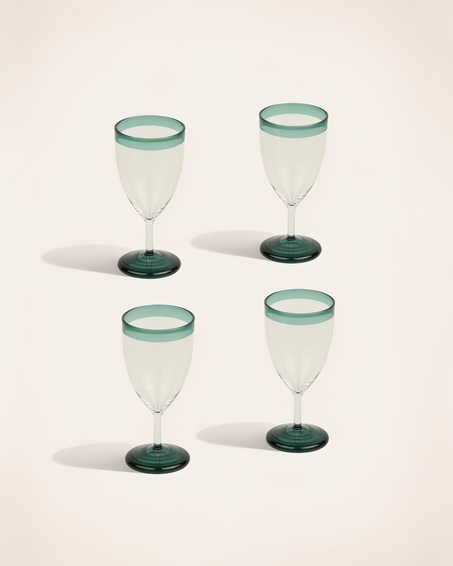 Lot de 4 verres à pied Ina