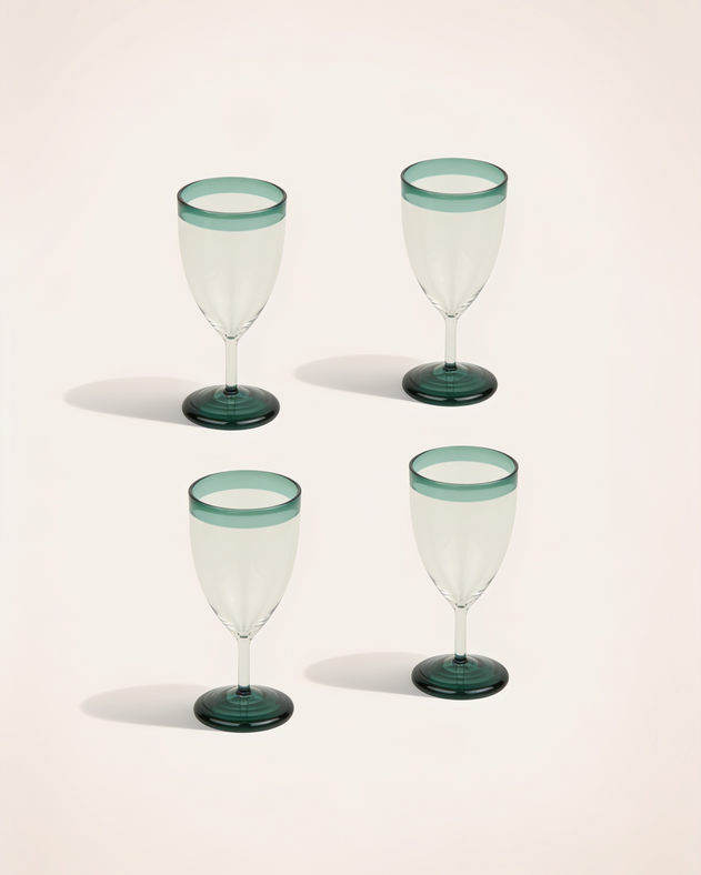 Lot de 4 verres à pied Ina