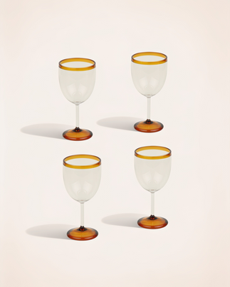 Lot de 4 verres à pied Ina