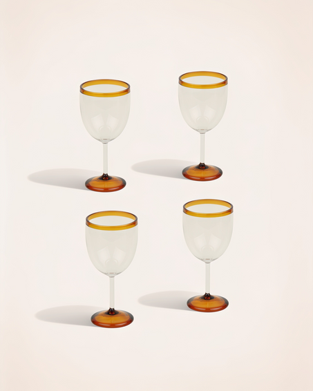 Set of 4 Ina stemmed glasses