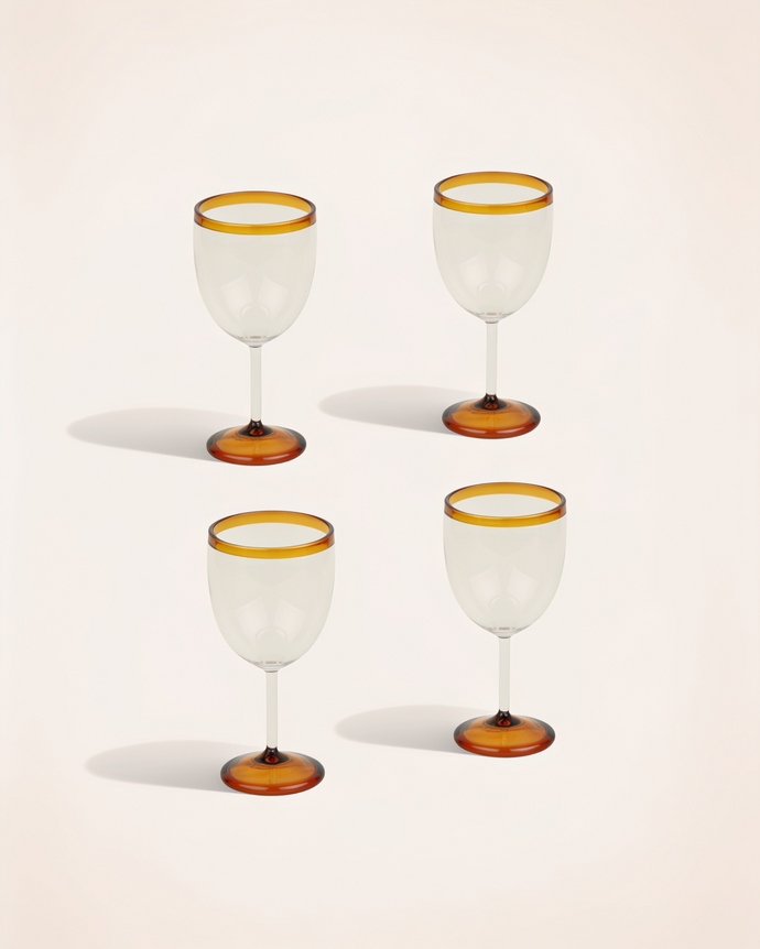 Lot de 4 verres à pied Ina