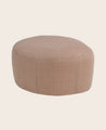 Petit pouf rond pour salon en tissu