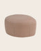 Petit pouf rond pour salon en tissu