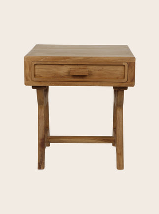 Packshot de la table de chevet Elior en teck