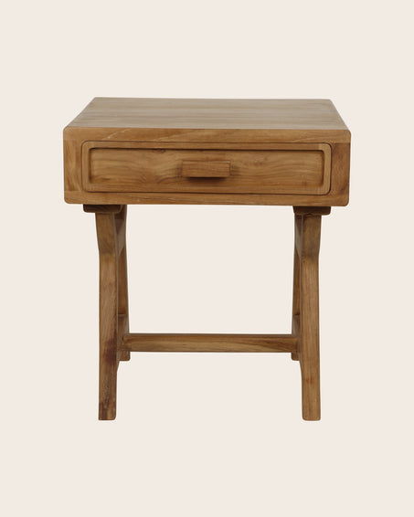 Packshot de la table de chevet Elior en teck