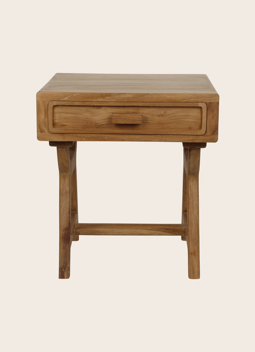 Packshot de la table de chevet Elior en teck