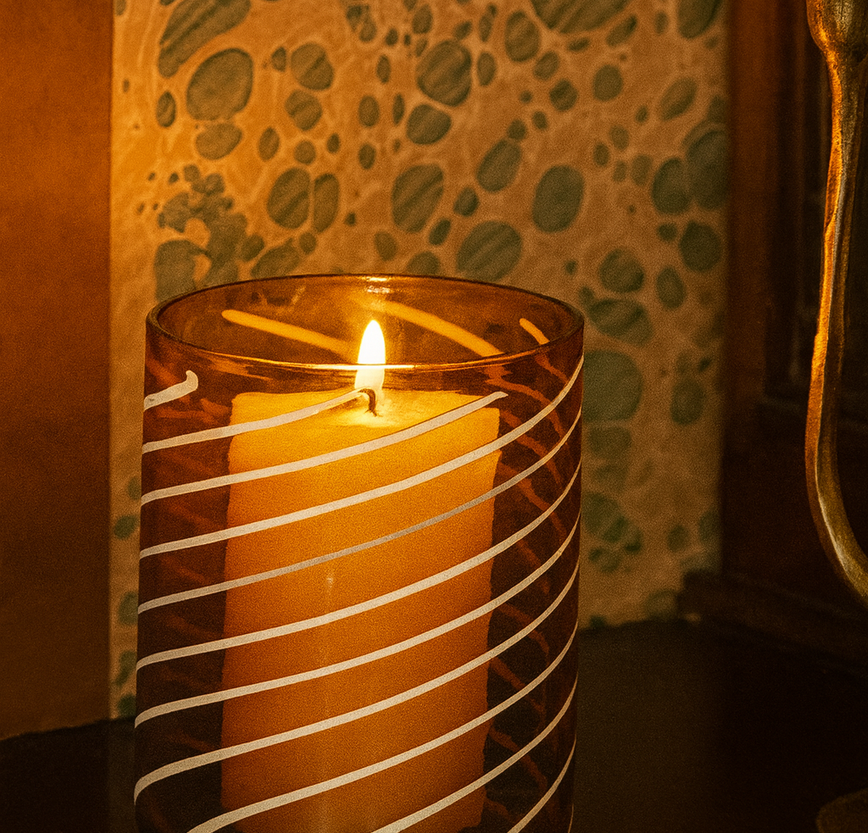 Photophore Safran à rayures