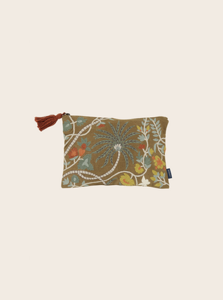 Papilio embroidered pouch