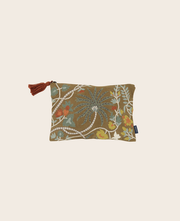 Papilio embroidered pouch