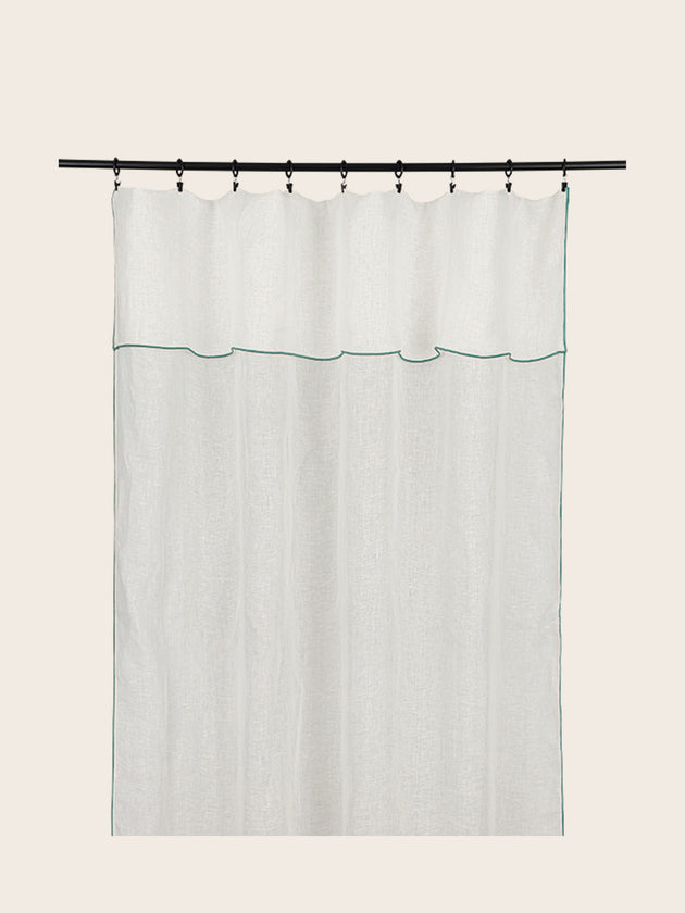 Rideau Canigo couleur neige bourdon Lac en lin